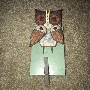 Owl memo holder
